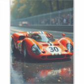 Racewagen nummer 69 in prachtige kleuren sticker (Voorkant)