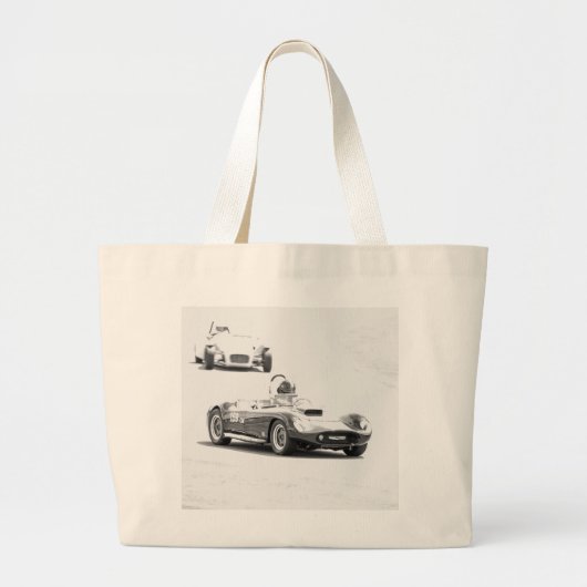 racewagens grote tote bag (Voorkant)