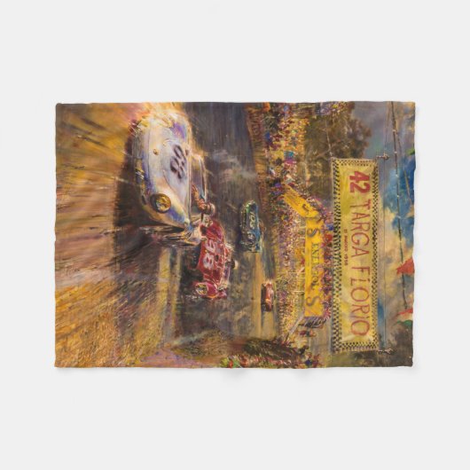  racewagens met wielrennen fleece deken (Voorkant (Horizontaal))