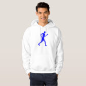 Racewalk - blauw hoodie (Voorkant volledig)