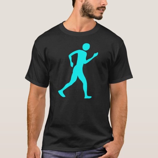 Racewalk - Cyaan T-shirt (Voorkant)