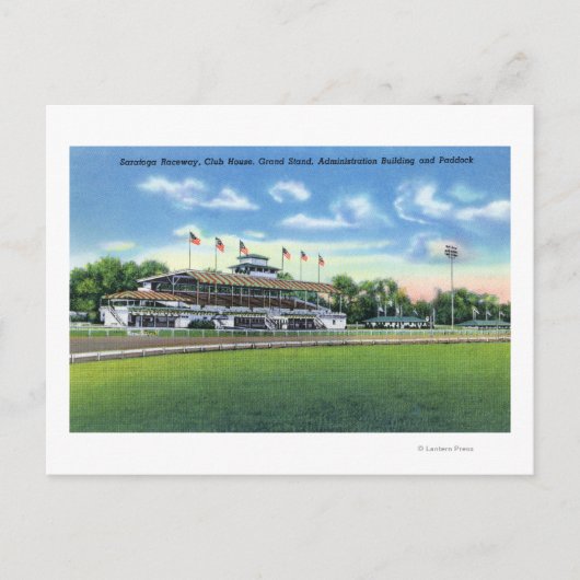 Raceway Uitzicht of Grand Stand, Club House Briefkaart (Voorkant)
