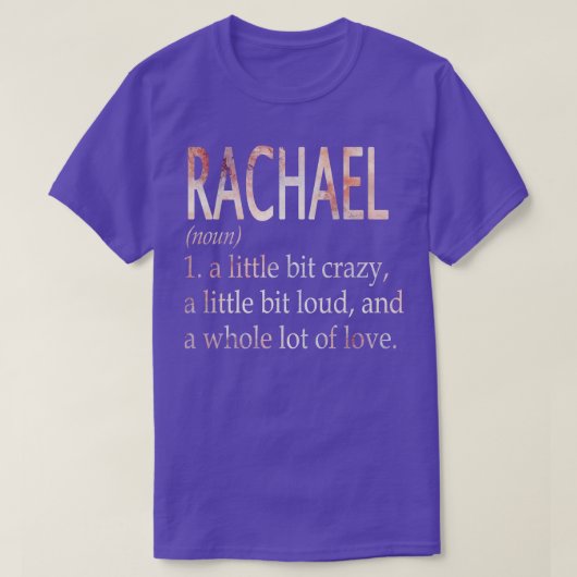 Rachael meisje naam definitie t-shirt (Design voorkant)
