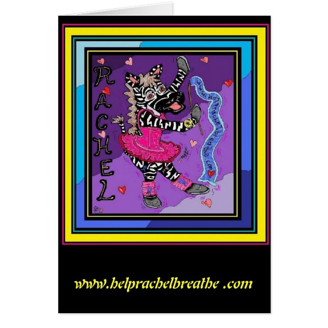 Rachel Balleria Zebra Card (Voorkant)