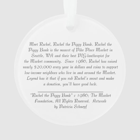 RACHEL DE PIGGY BANK Ornament (achterkant)