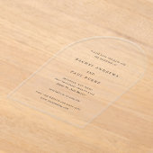 Rachel Formal Elegant Wedding Save the Date Acryl Uitnodigingen (Laagn)