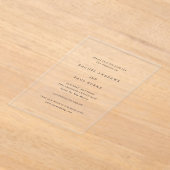 Rachel Formal Elegant Wedding Save the Date Acryl Uitnodigingen (Laagn)