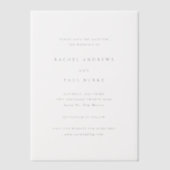 Rachel Formal Elegant Wedding Save the Date Vellum Uitnodigingen (Voorkant)