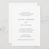 Rachel formele elegante bruiloft kaart (Voorkant / Achterkant)