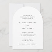 Rachel formele elegante bruiloft kaart (Voorkant)