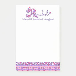 Rachel gepersonaliseerde R naam die post betekent  Post-it® Notes