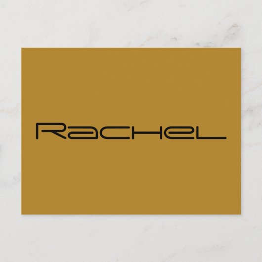 Rachel karakter van weeszwart geometrisch letterty briefkaart (Voorkant)