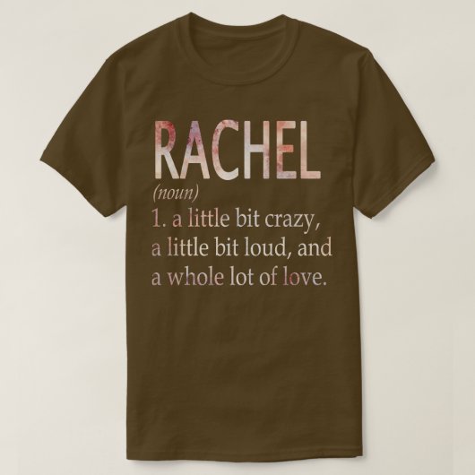 Rachel meisje naam definitie t-shirt (Design voorkant)