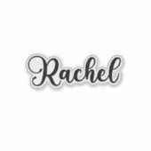 Rachel Naam - Handgeschreven kalligrafie Sticker (Voorkant)