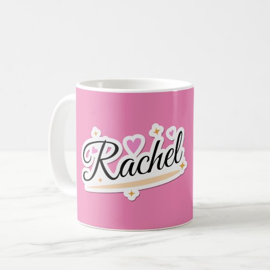 Rachel noemt schattig design koffiemok (Voorkant links)