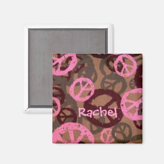 Rachel-Peace teken ontwerp magneet (Voorkant / Achterkant)