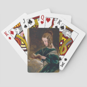 Rachel Russell meisjesportret Edwin Henry Landseer Pokerkaarten