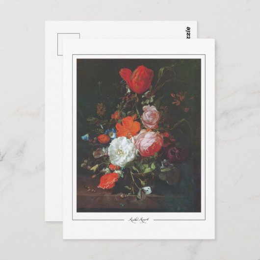 Rachel Ruysch #1 - Kunstmatig Briefkaart (Voorkant / Achterkant)