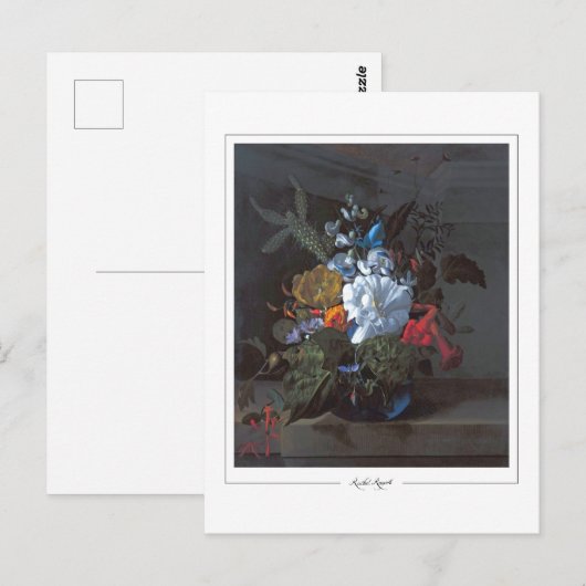 Rachel Ruysch #20 - Kunstmatig Briefkaart (Voorkant / Achterkant)