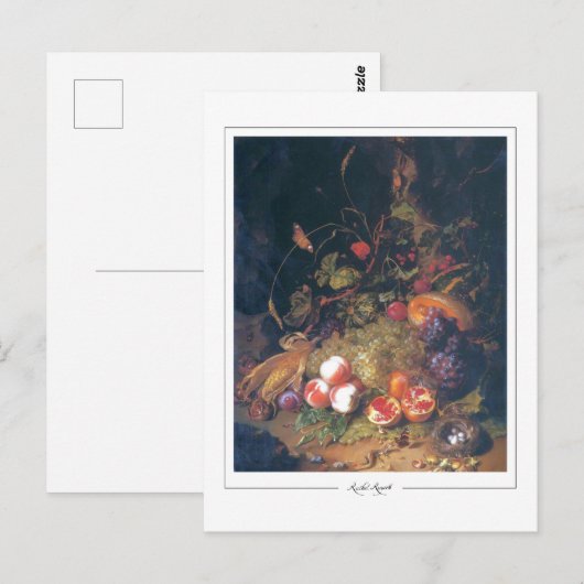 Rachel Ruysch #2 - Kunstmatig Briefkaart (Voorkant / Achterkant)