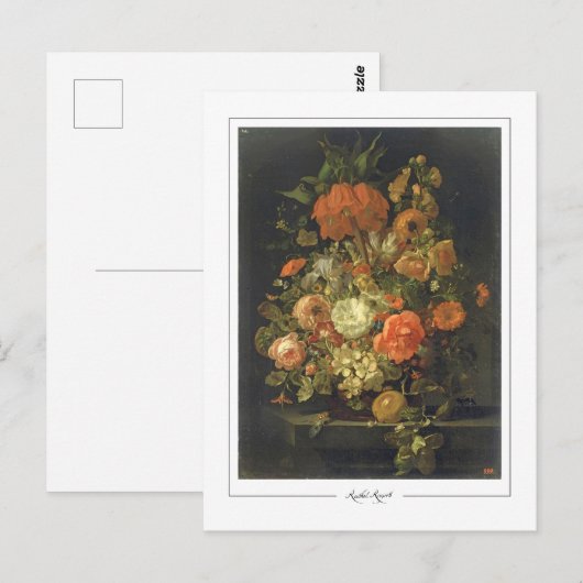 Rachel Ruysch #64 - Kunstmatig Briefkaart (Voorkant / Achterkant)