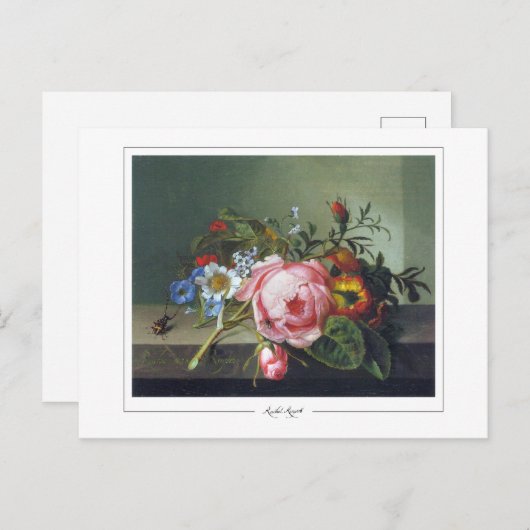 Rachel Ruysch #8 - Kunstmatig Briefkaart (Voorkant / Achterkant)