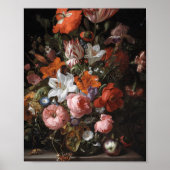 Rachel Ruysch - Bloemen in een glas vet Poster (Voorkant)