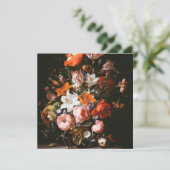 Rachel Ruysch - Bloemen in een glazen vaas Kaart (Staand voorkant)