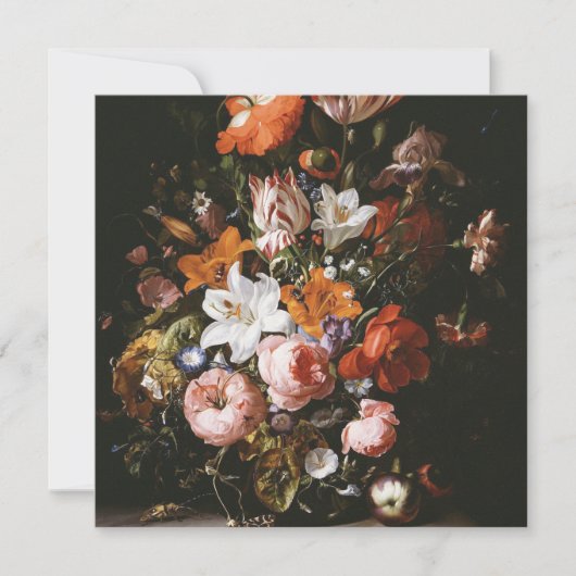Rachel Ruysch - Bloemen in een glazen vaas Kaart (Voorkant)