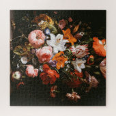 Rachel Ruysch - Bloemen in een glazen vaas Legpuzzel (Horizontaal)