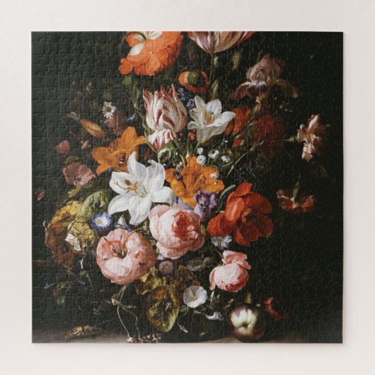 Rachel Ruysch - Bloemen in een glazen vaas Legpuzzel (Verticaal)