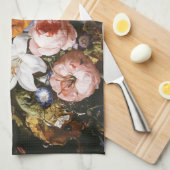 Rachel Ruysch - Bloemen in een glazen vaas Theedoek (Quarter Fold)