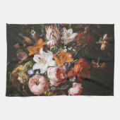Rachel Ruysch - Bloemen in een glazen vaas Theedoek (Horizontaal)