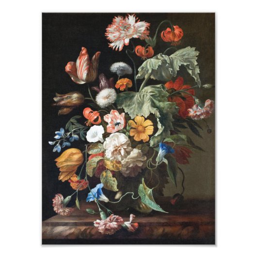 Rachel Ruysch - stilleven met bloemen Foto Afdruk (Voorkant)