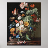 Rachel Ruysch - stilleven met bloemen Poster (Voorkant)