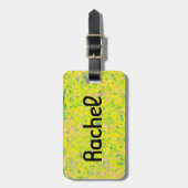 Rachel uit Orphan Black abstract geel Bagagelabel (Voorkant verticaal)