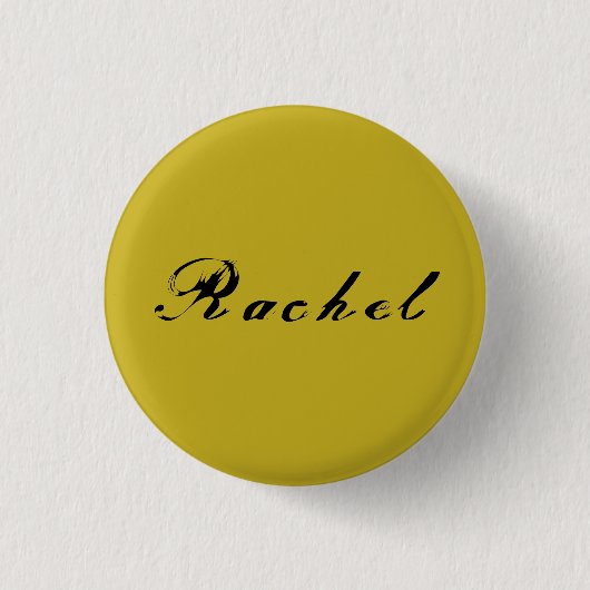 Rachel van Wees Zwart kalligrafieantiek Ronde Button 3,2 Cm (Voorkant)