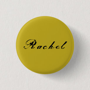 Rachel van Wees Zwart kalligrafieantiek Ronde Button 3,2 Cm