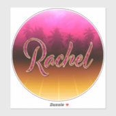 Rachel Vorname Name golden pink Aufkleber Sticker (Vel)