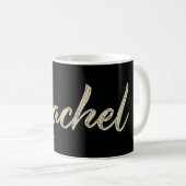 Rachel white gold Handwriting Tasse Kaffeetasse Koffiemok (Voorkant rechts)