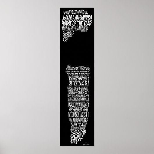 Rachelpedia HOY Rachel Alexandra Tribute Canvas Poster (Voorkant)