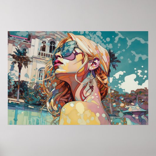 Rachel's dag in het zwembad poster (Voorkant)