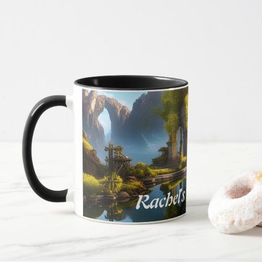 Rachel's Morning Tea Gepersonaliseerd Mok (Met donut)