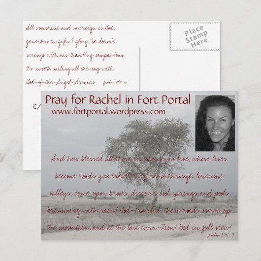Rachels Prayer-kaart Briefkaart (Voorkant / Achterkant)