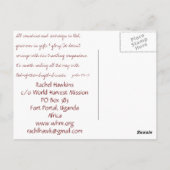 Rachels Prayer-kaart Briefkaart (Achterkant)