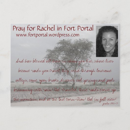 Rachels Prayer-kaart Briefkaart (Voorkant)