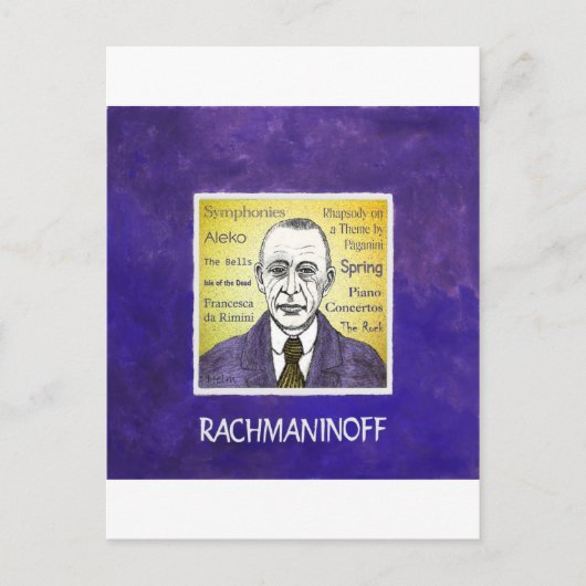 Rachmaninov Briefkaart (Voorkant)