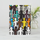 Raciale gelijkheid feestdagenkaart (Staand voorkant)