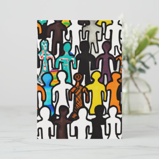 Raciale gelijkheid feestdagenkaart (Staand voorkant)