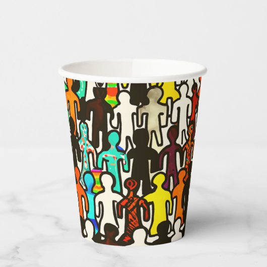 Raciale gelijkheid papieren bekers (Links)